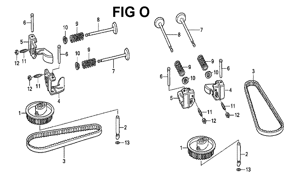 Fig-15 Diagram and Parts List for GXV530 U4-1070150 Honda Engine