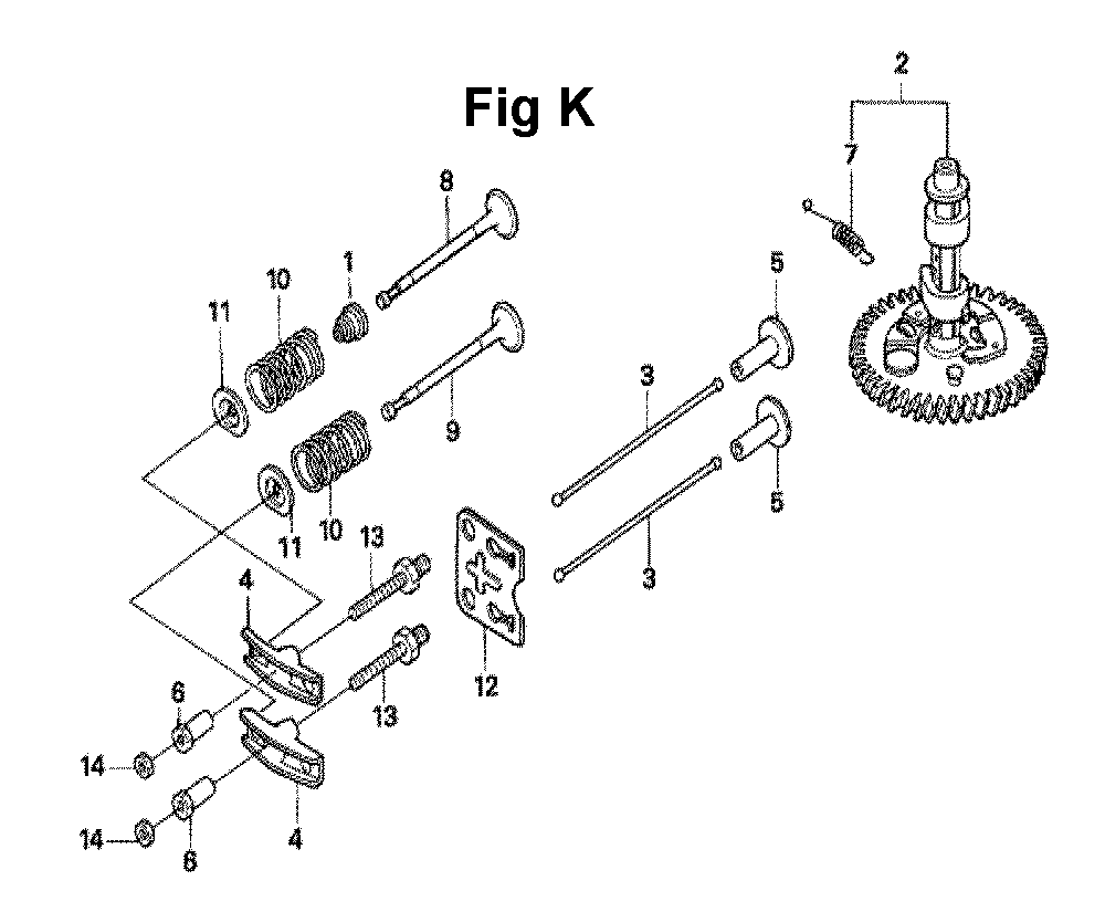 Fig-5 Diagram and Parts List for GXV160A1 Type T1AH Honda Engine