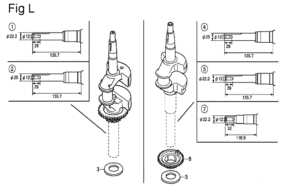 Fig-12 Diagram and Parts List for GSV190LA Type GBH Honda Engine