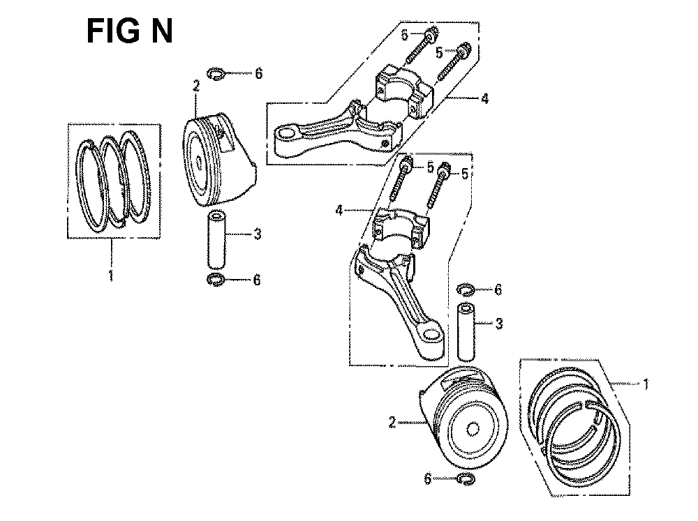 Fig-10 Diagram and Parts List for GXV530 Type PXA1A Honda Engine