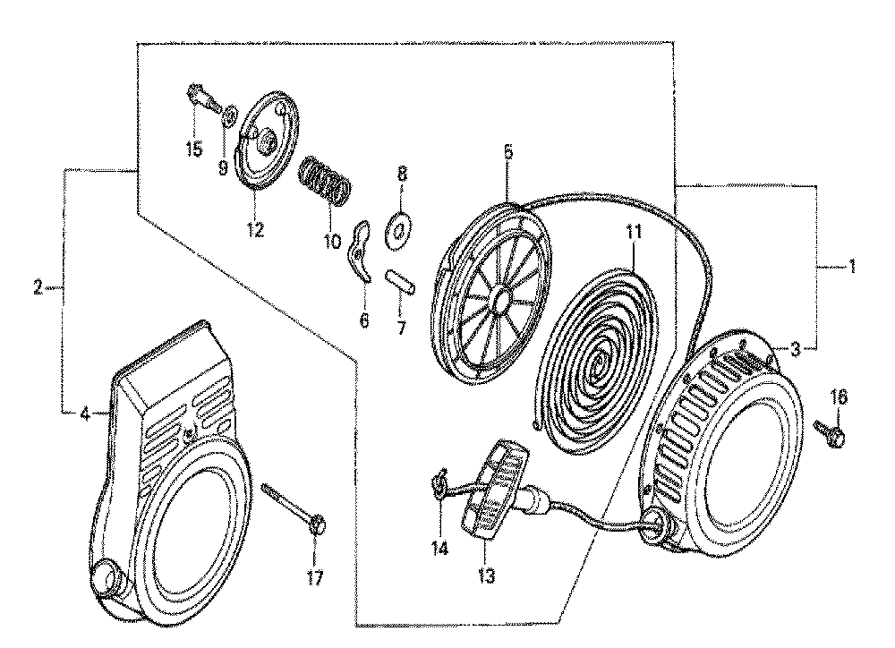 Fig-0 Diagram and Parts List for G100K1 Type QD Honda Engine