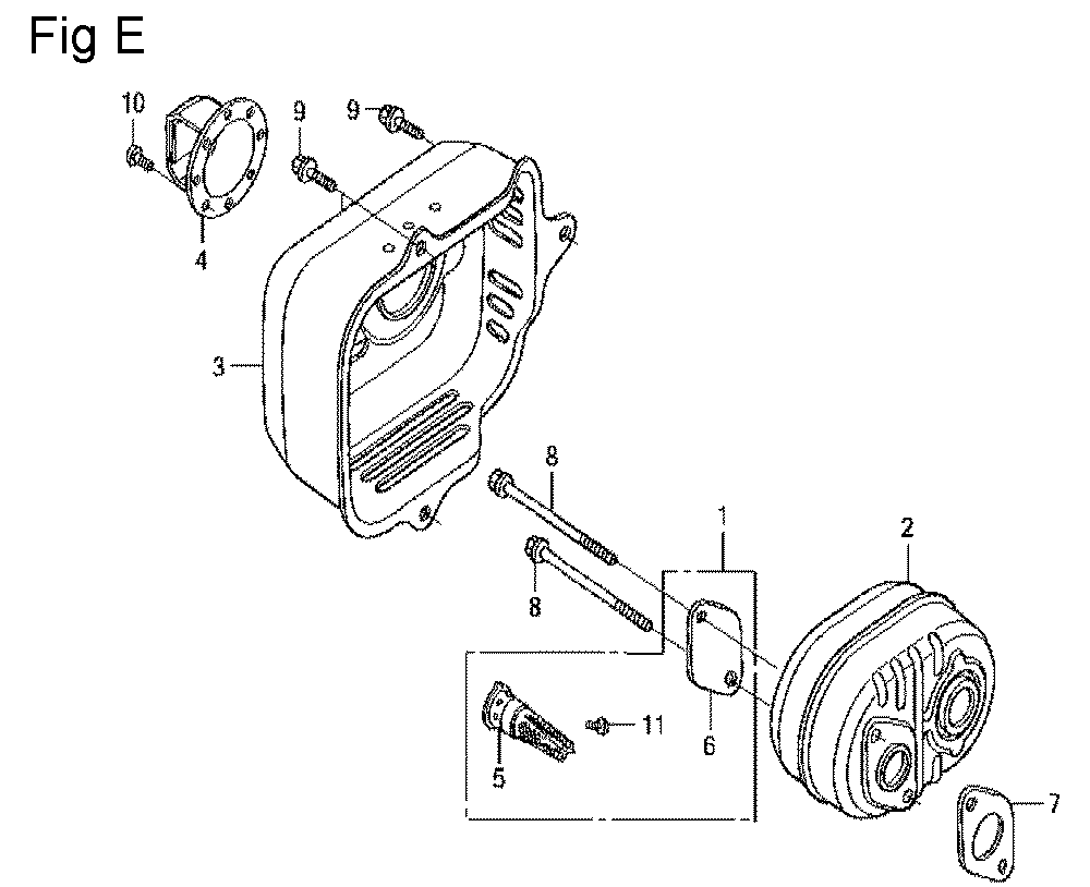 Fig-5 Diagram and Parts List for GCV160LA Type N5MF Honda Engine