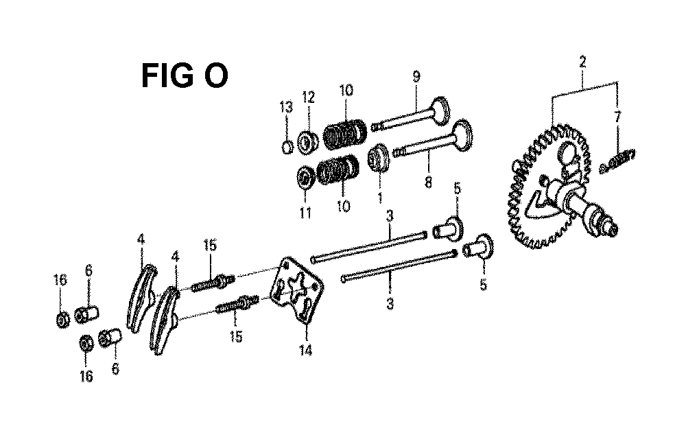 Fig-8 Diagram and Parts List for GX160H1 Type VPM6 Honda Engine