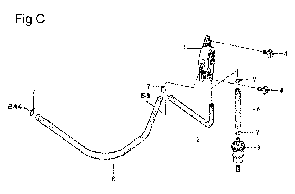 Fig-3 Diagram and Parts List for GCV530 Type QEA3 Honda Engine