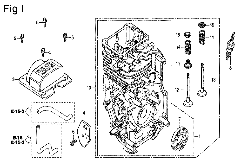 Fig-9 Diagram and Parts List for GC135 Type WME1 Honda Engine