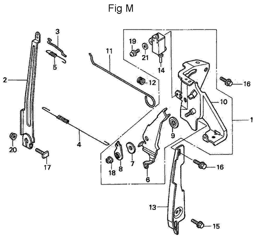 Fig-13 Diagram and Parts List for GC160A Type QEA2 Honda Engine
