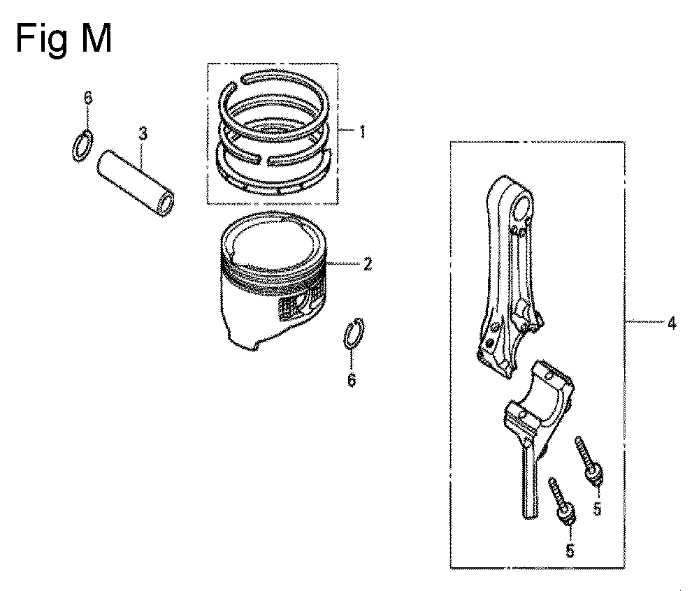 Fig-13 Diagram and Parts List for GC135 Type VXC Honda Engine