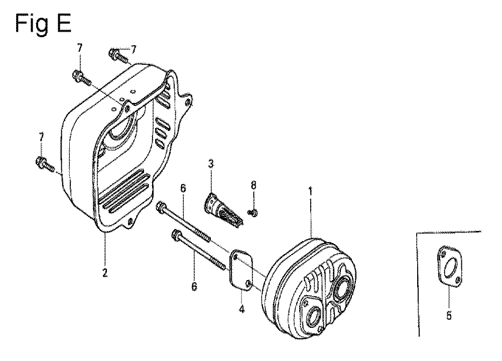 Fig-5 Diagram and Parts List for GSV190A Type N1G7 Honda Engine