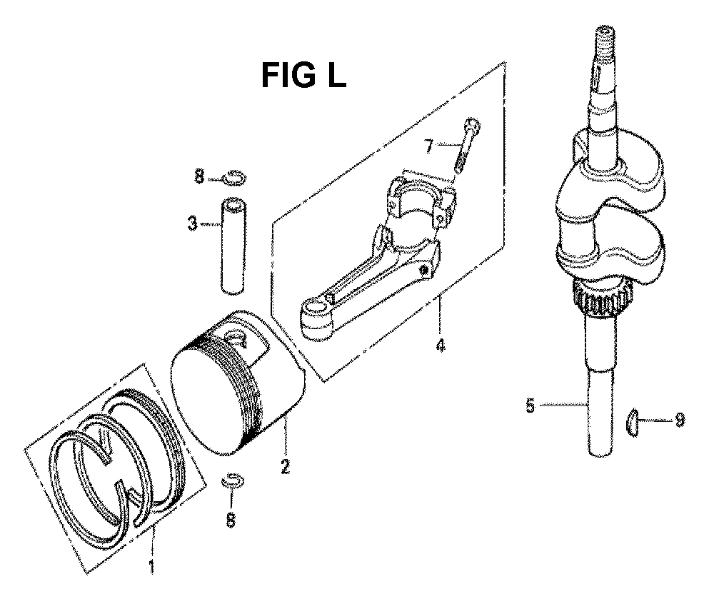 Fig-7 Diagram and Parts List for GXV120 Type SFSK Honda Engine