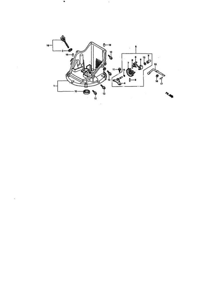 Oil Pan 1 Diagram and Parts List for GCV-160-A1  Honda Engine