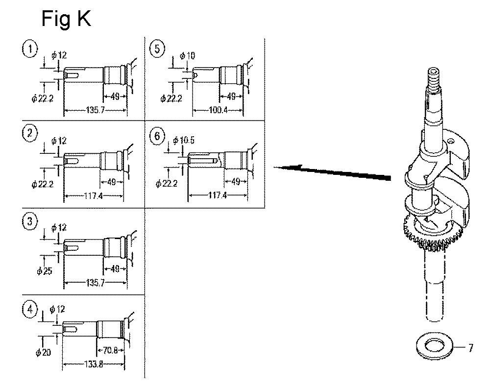 Fig-11 Diagram and Parts List for GCV160LA Type A1A Honda Engine