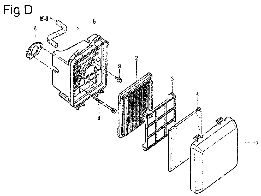 Fig-4 Diagram and Parts List for GSV190A Type N2U Honda Engine