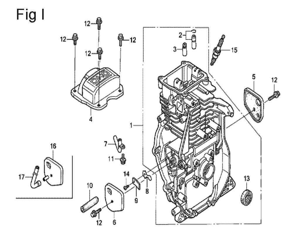 Fig-9 Diagram and Parts List for GX100U Type SE14 Honda Engine