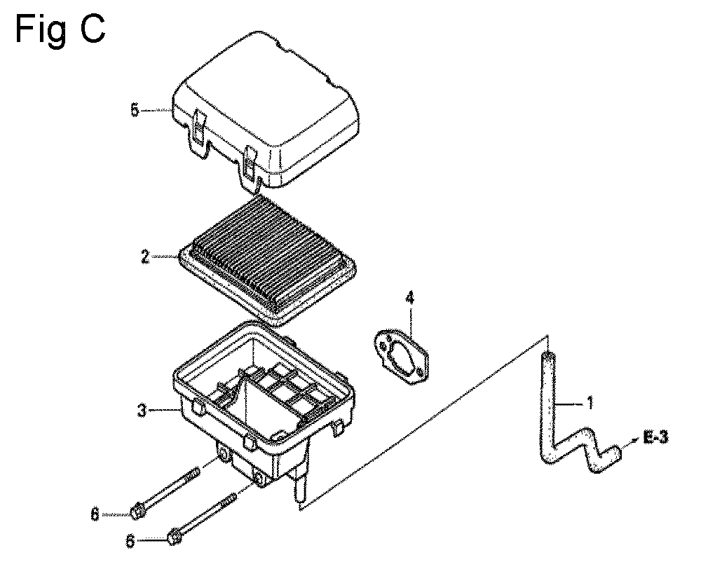 Fig-3 Diagram and Parts List for GC190A Type QHKF Honda Engine