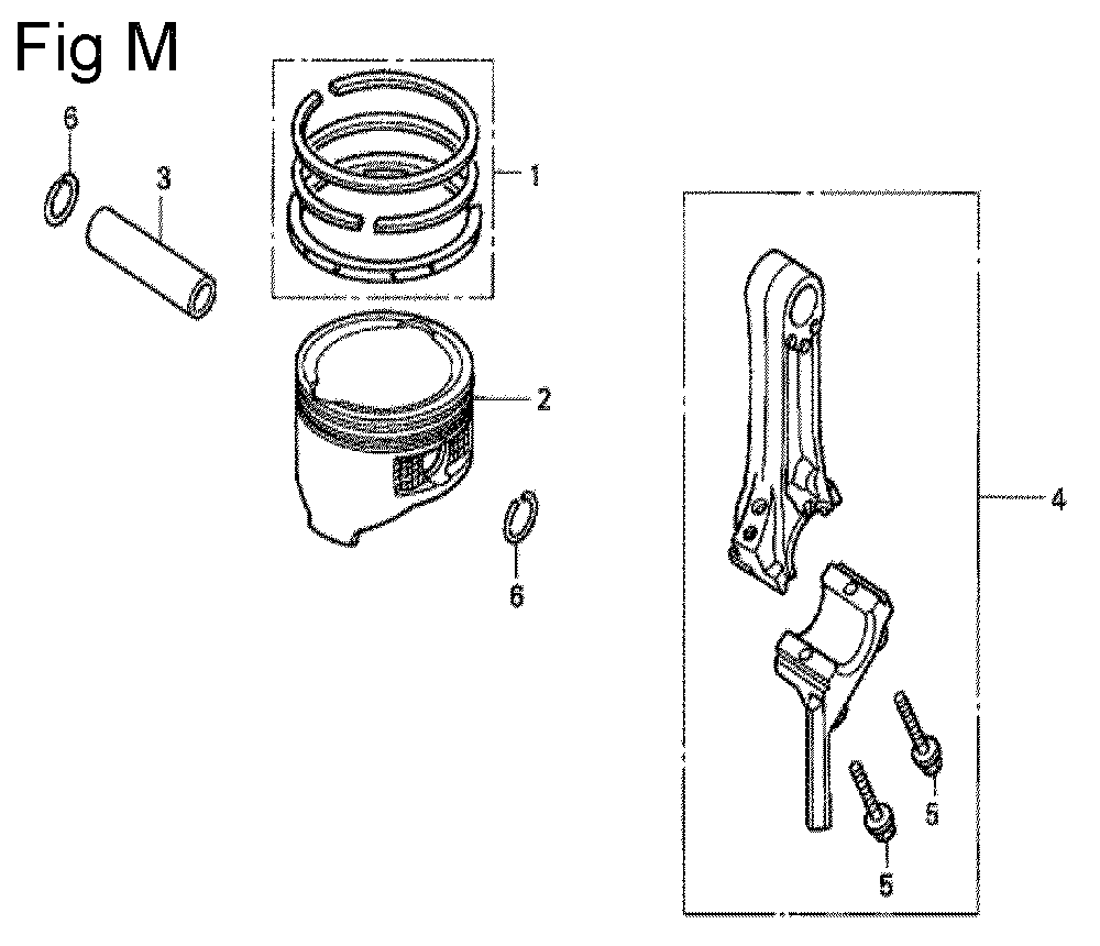 Fig-13 Diagram and Parts List for GC135 Type WXE Honda Engine