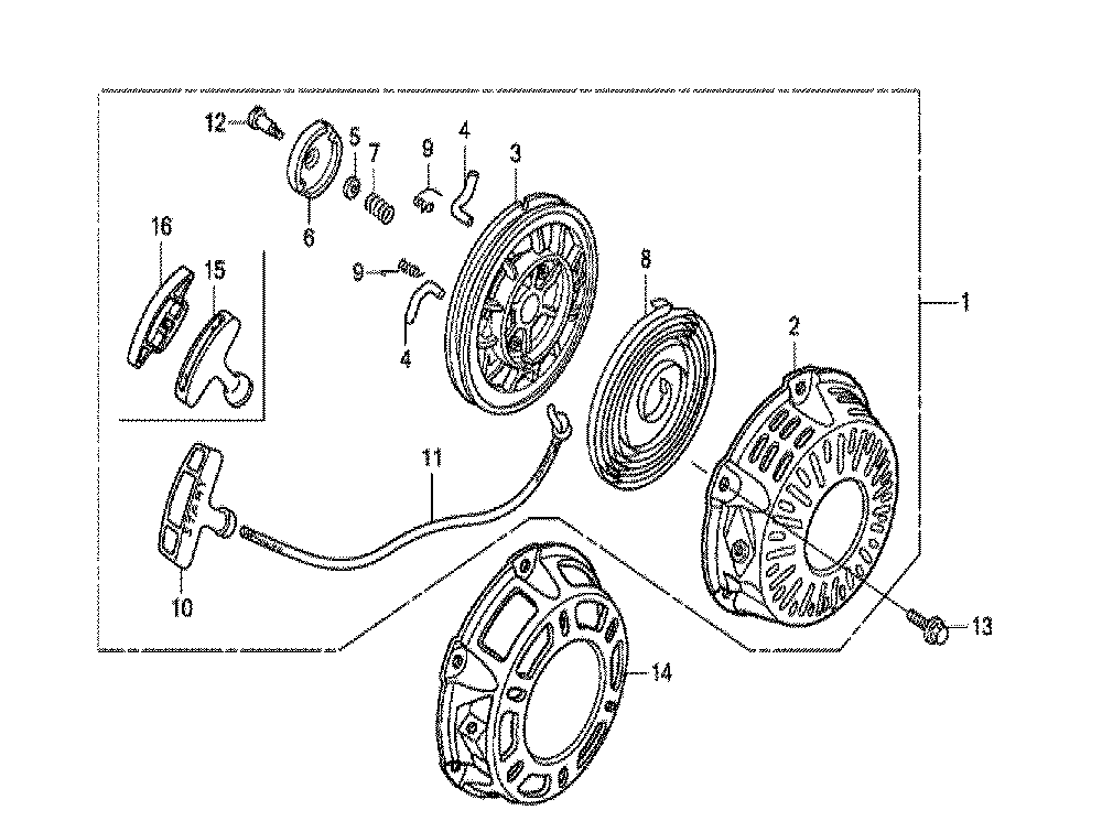 Fig-0 Diagram and Parts List for GX160UT1 Type VX2 Honda Engine