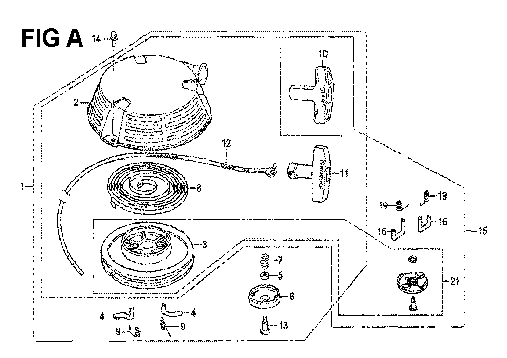 Fig-6 Diagram and Parts List for GXV160H2 Type N6S Honda Engine