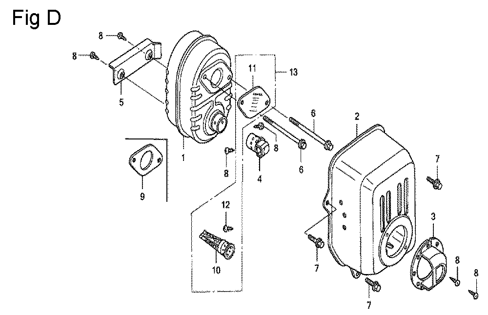Fig-4 Diagram and Parts List for GC160 Type QHEP Honda Engine