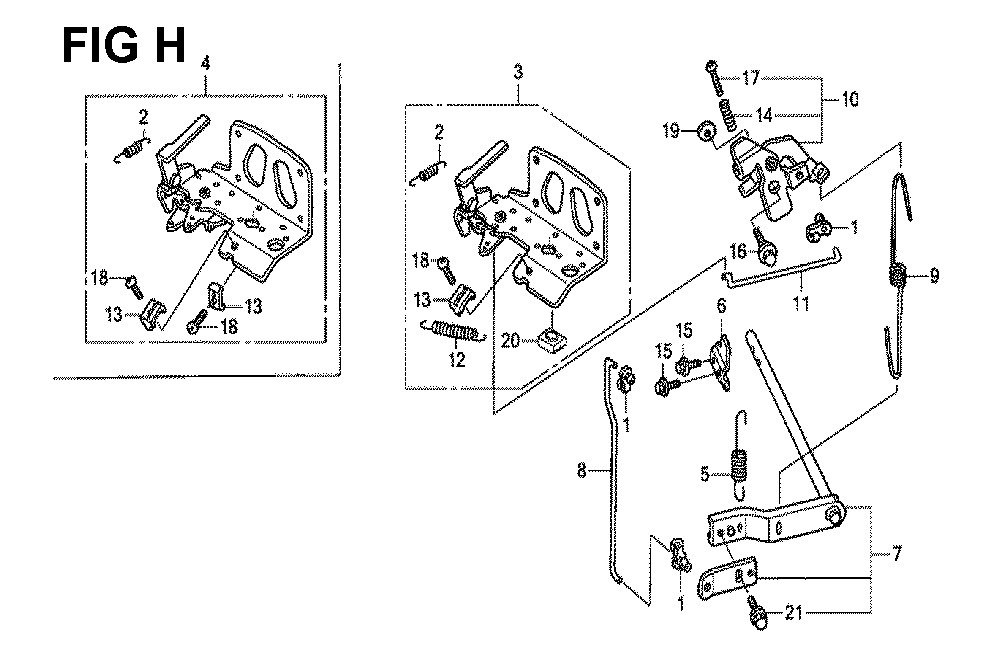 Fig-8 Diagram and Parts List for GXV530 E3-1070150 Honda Engine