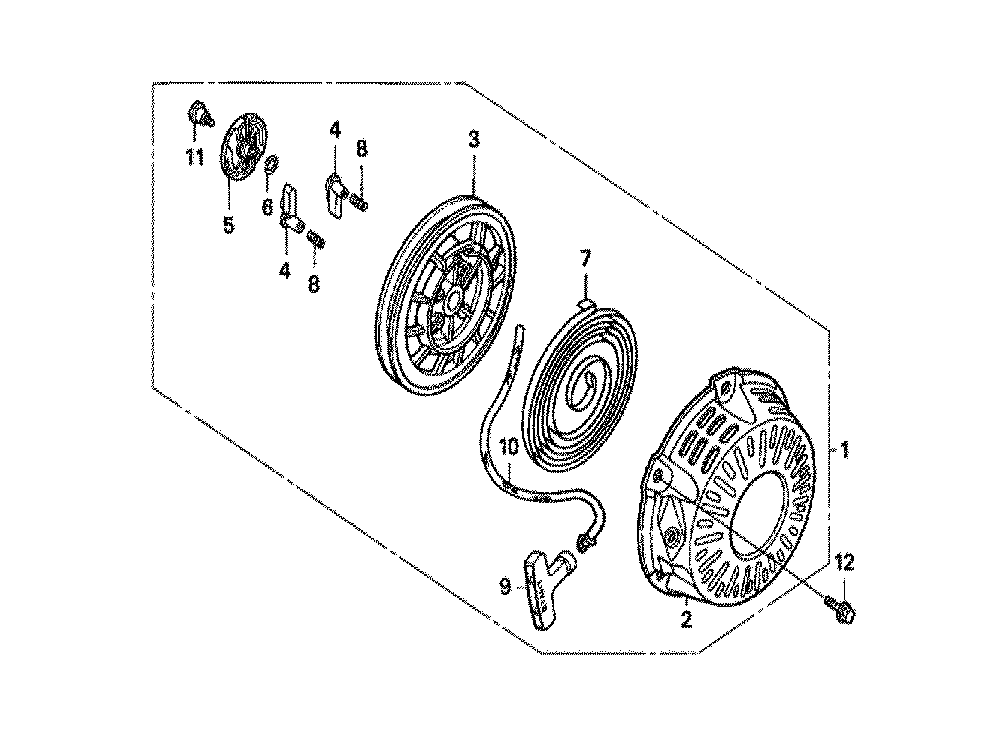 Fig-0 Diagram and Parts List for GX160K1 Type VSW6 Honda Engine