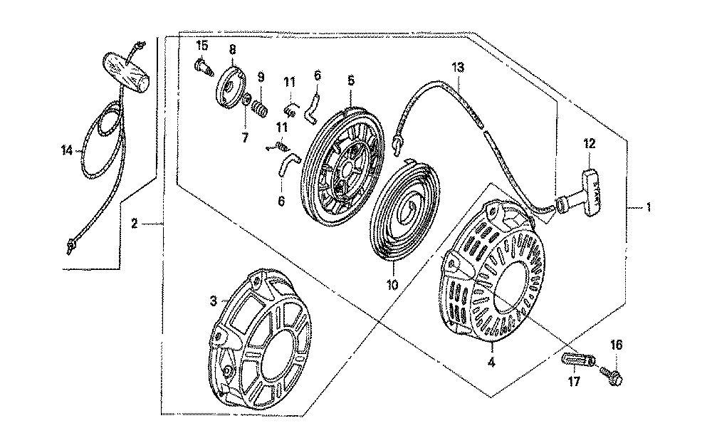 Fig-0 Diagram and Parts List for GX160K1 Type VSX2 Honda Engine