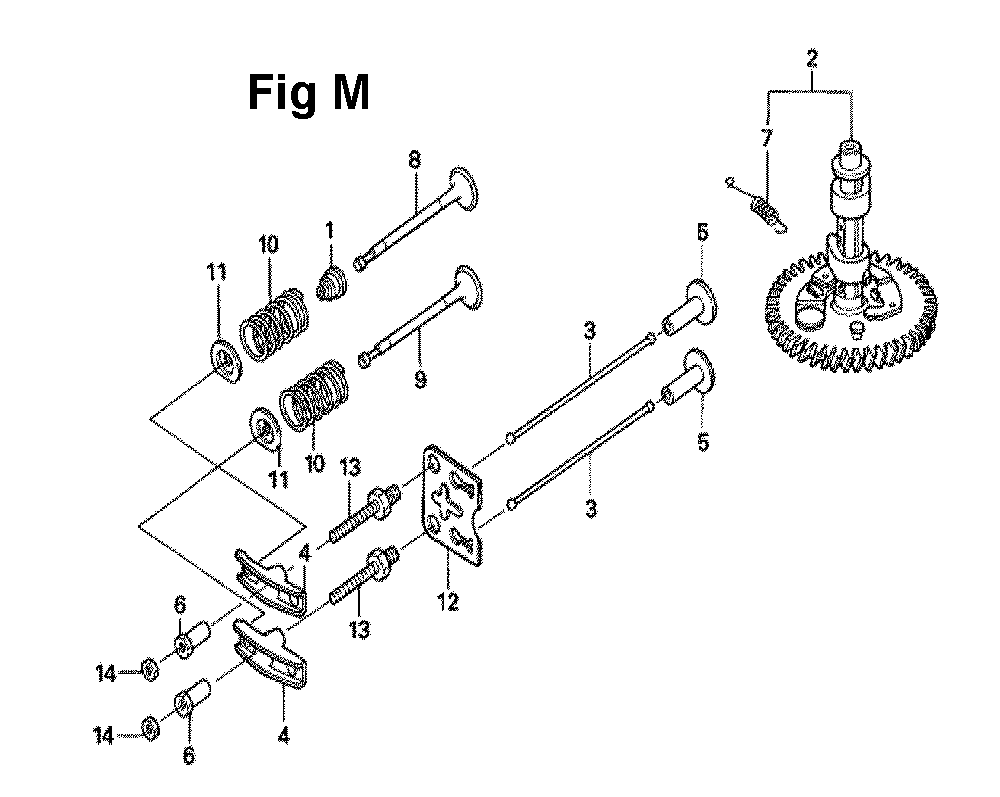 Fig-8 Diagram and Parts List for GXV160UH2 Type N1F2 Honda Engine
