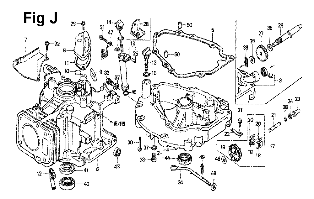Fig-13 Diagram and Parts List for GXV120 Type N2T Honda Engine