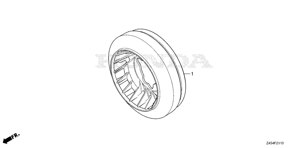 Cooling Fan Diagram and Parts List for EU3200I (Type  AC)(EBKJ-1000001 - 9999999) Honda Generator