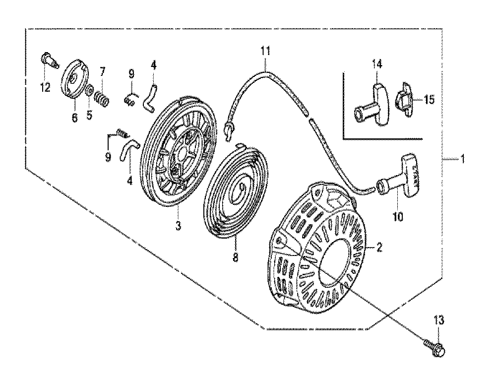Fig-0 Diagram and Parts List for GX120UT1 Type QJG2 Honda Engine