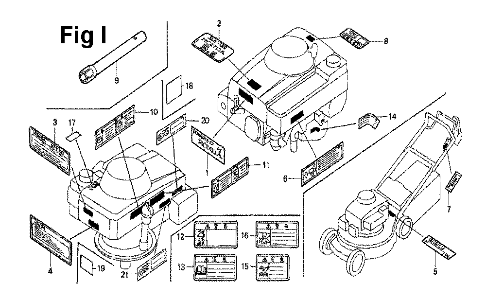 Fig-11 Diagram and Parts List for GXV160K1 Type N1E2 Honda Engine