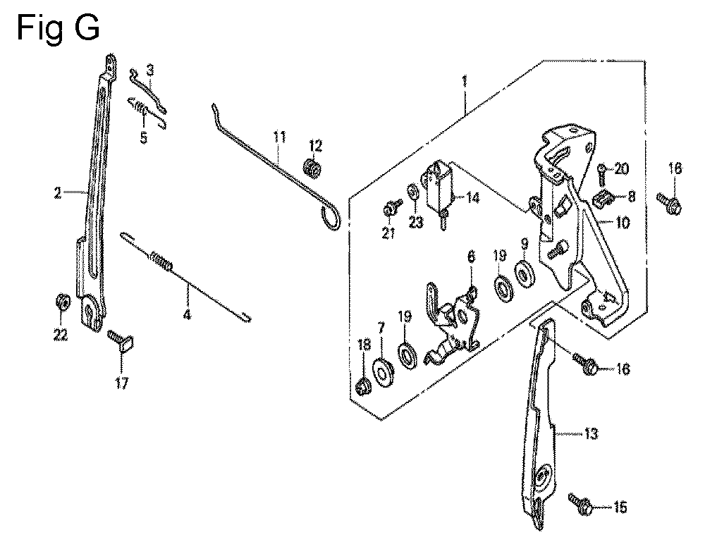 Fig-7 Diagram and Parts List for GC160 Type QHEP Honda Engine