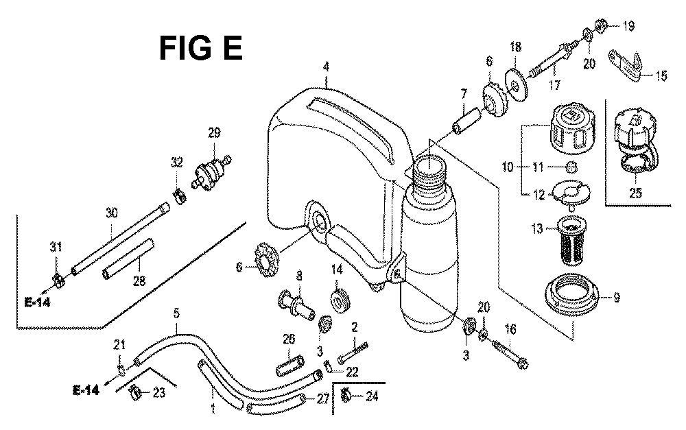 Fig-5 Diagram and Parts List for GXV160UH2 Type A12W Honda Engine