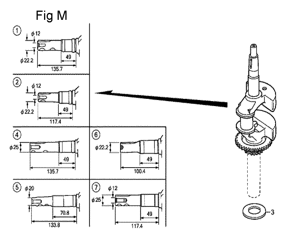 Fig-13 Diagram and Parts List for GCV190A Type R3A Honda Engine
