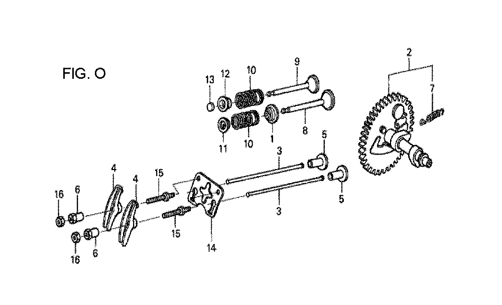Fig-15 Diagram and Parts List for GX120T1 Type QX2 Honda Engine