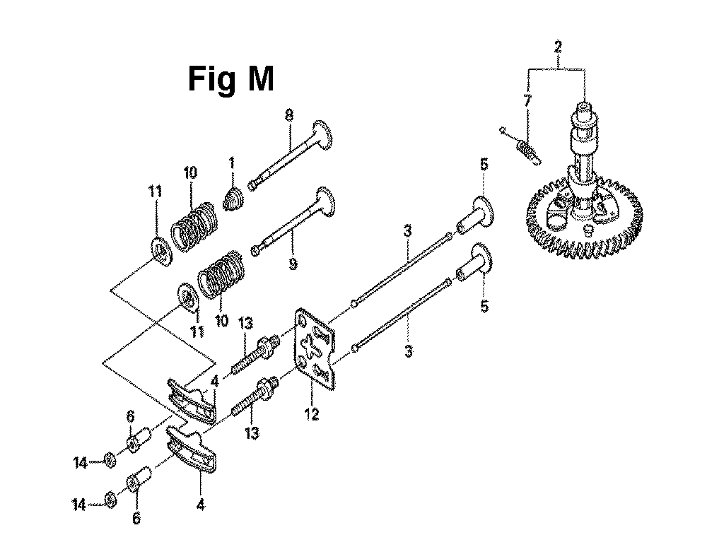 Fig-13 Diagram and Parts List for GXV160UH2 Type A14 Honda Engine