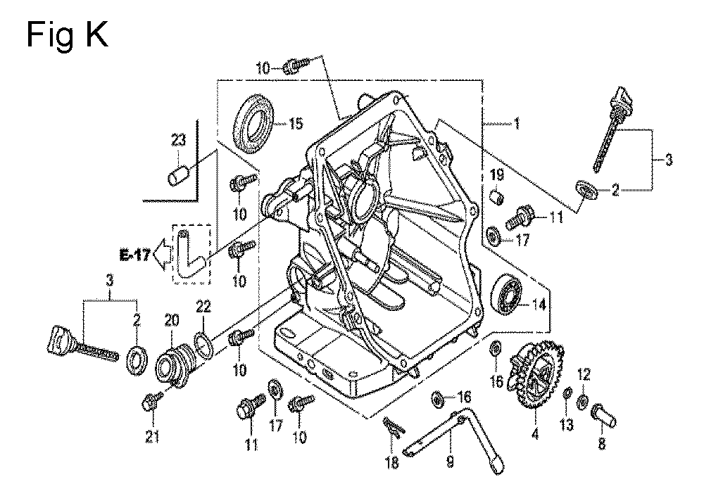 Fig-11 Diagram and Parts List for GC160 Type PXC Honda Engine
