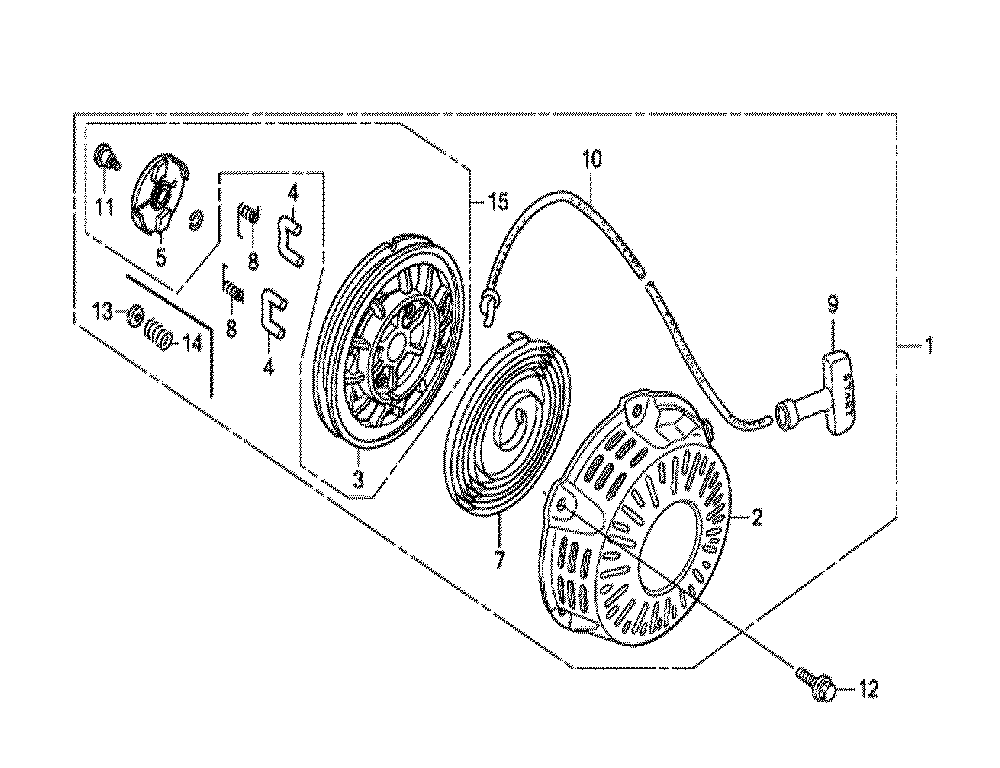 Fig-0 Diagram and Parts List for GX160H1 Type QXBRA Honda Engine