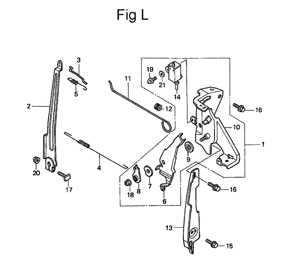 Fig-13 Diagram and Parts List for GC135 Type WKT2 Honda Engine