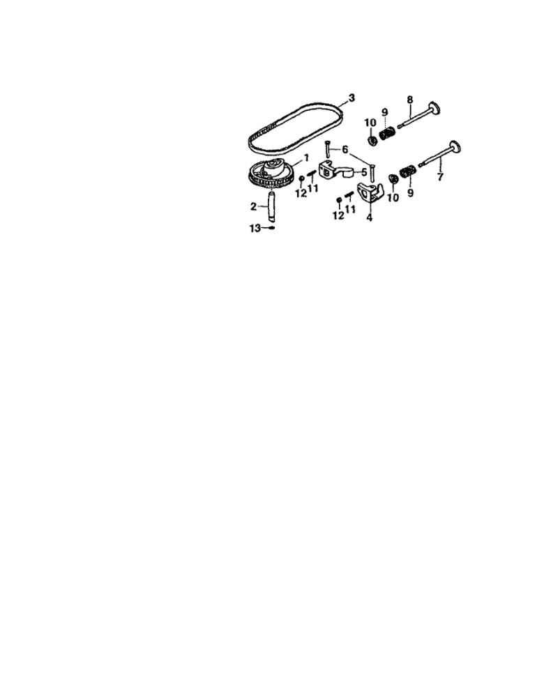 Camshaft Diagram and Parts List for GCV-160-A1AE  Honda Engine