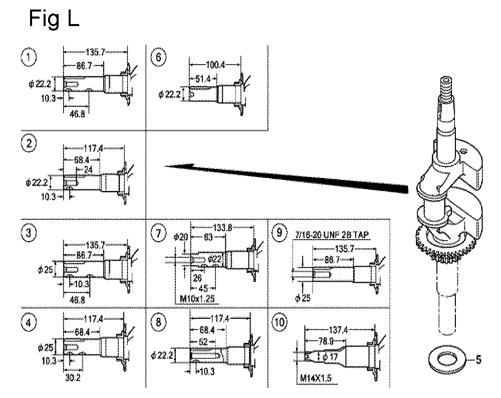 Fig-12 Diagram and Parts List for GCV160A Type A1AS Honda Engine