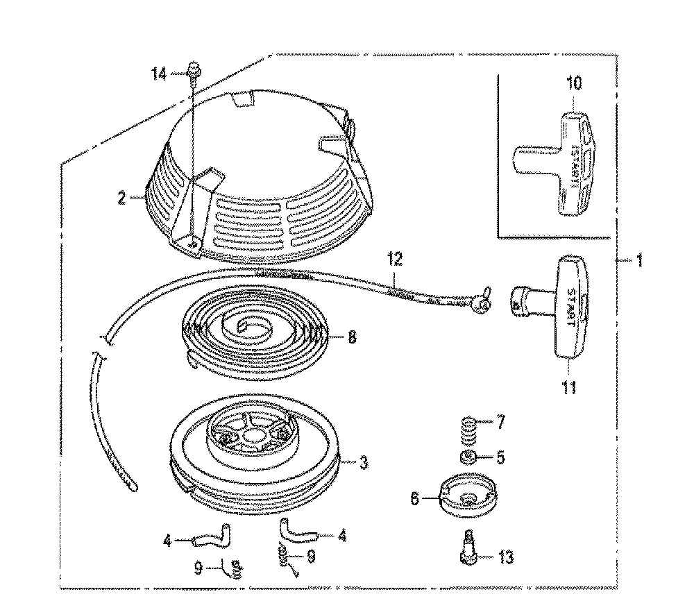 Fig-0 Diagram and Parts List for GXV160UH2 Type A1S Honda Engine