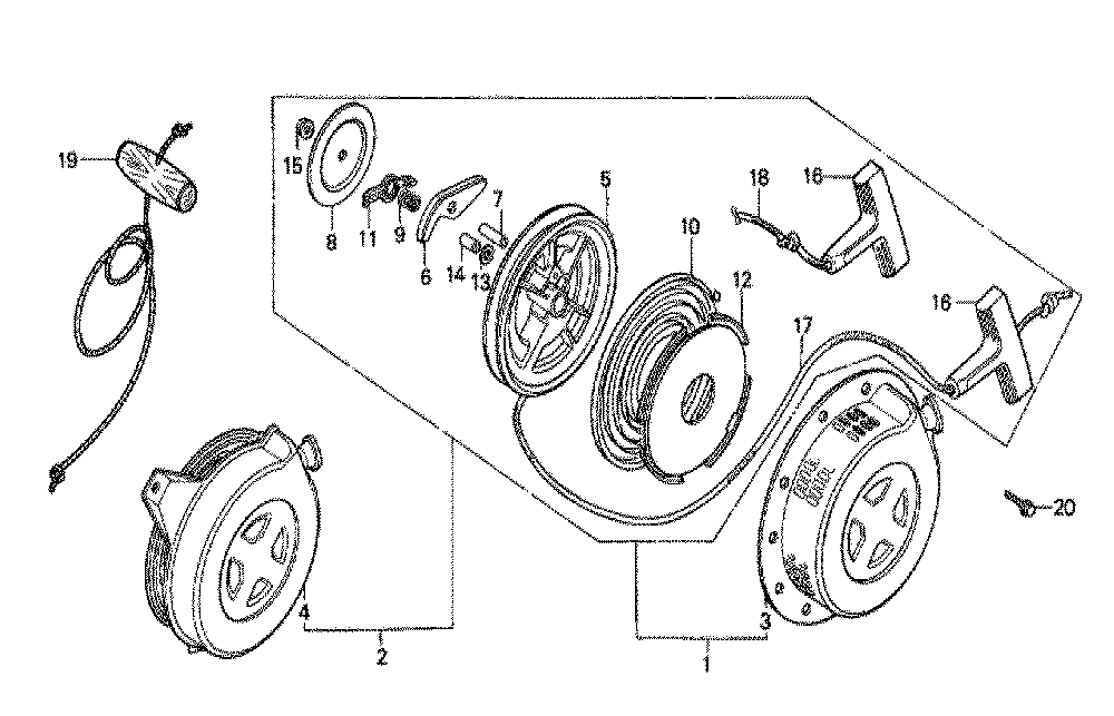 Fig-0 Diagram and Parts List for GX140 Type VA Honda Engine