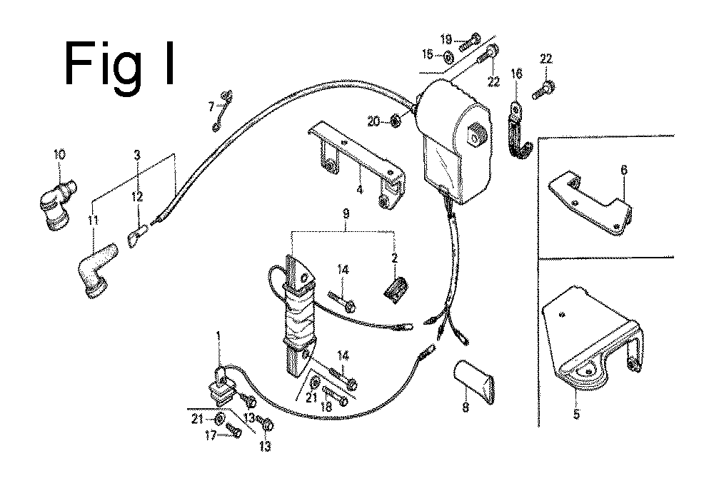 Fig-9 Diagram and Parts List for G100 Type Q Honda Engine