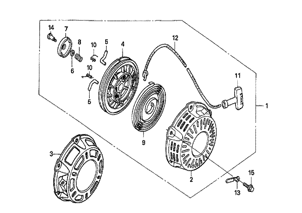 Fig-0 Diagram and Parts List for GX160U1 Type RH2 Honda Engine