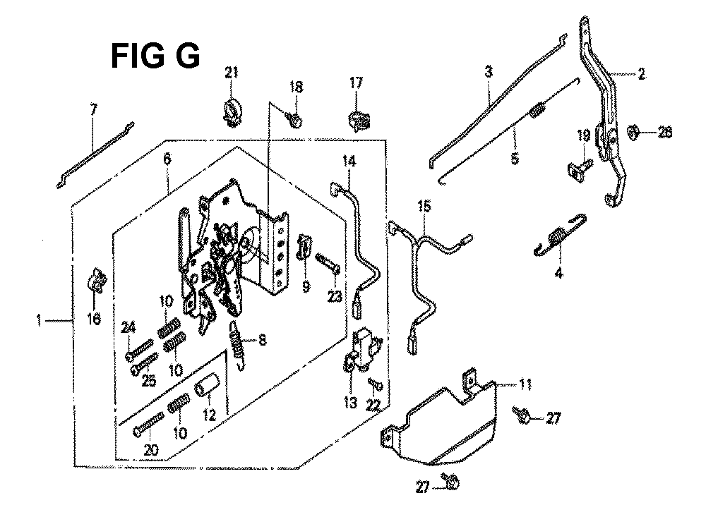 Fig-8 Diagram and Parts List for GXV160K1 Type A1SA Honda Engine