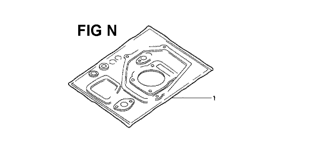 Fig-5 Diagram and Parts List for GXV160K1 Type N1E5 Honda Engine