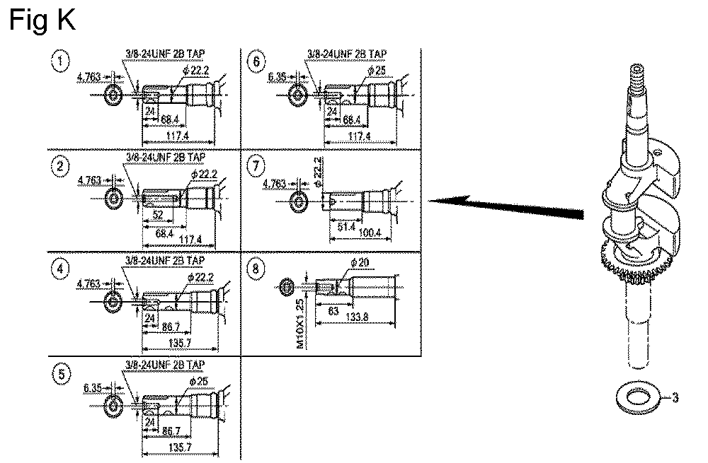 Fig-11 Diagram and Parts List for GCV135 Type A1A Honda Engine
