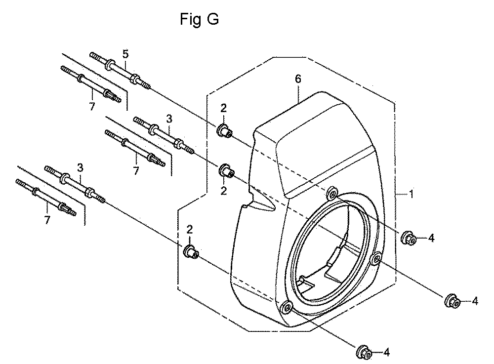 Fig-7 Diagram and Parts List for GC160LA Type QHAF Honda Engine
