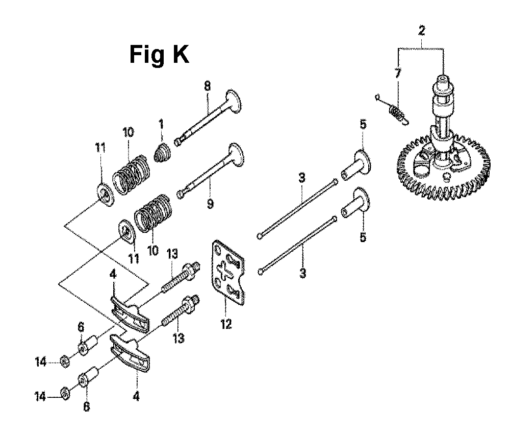 Fig-7 Diagram and Parts List for GXV160A1 Type A1AS Honda Engine