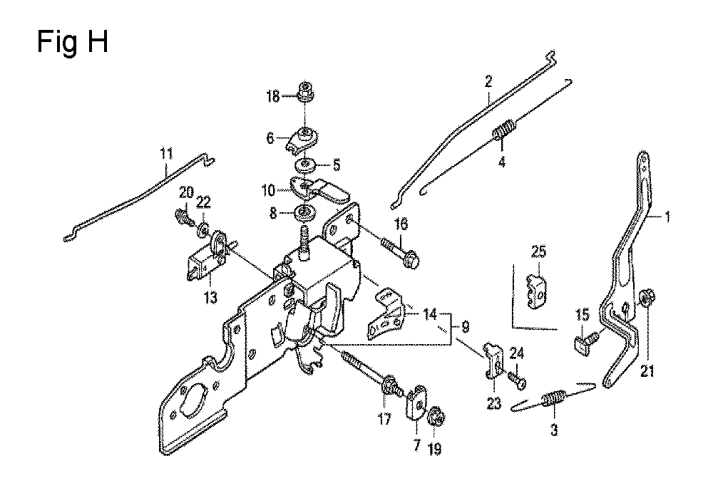 Fig-8 Diagram and Parts List for GCV160LA0 Type A2R Honda Engine